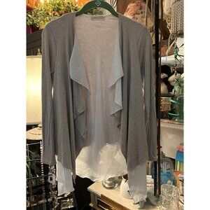 Ladies Small Pebble & Stone Open Front Layered Cardigan